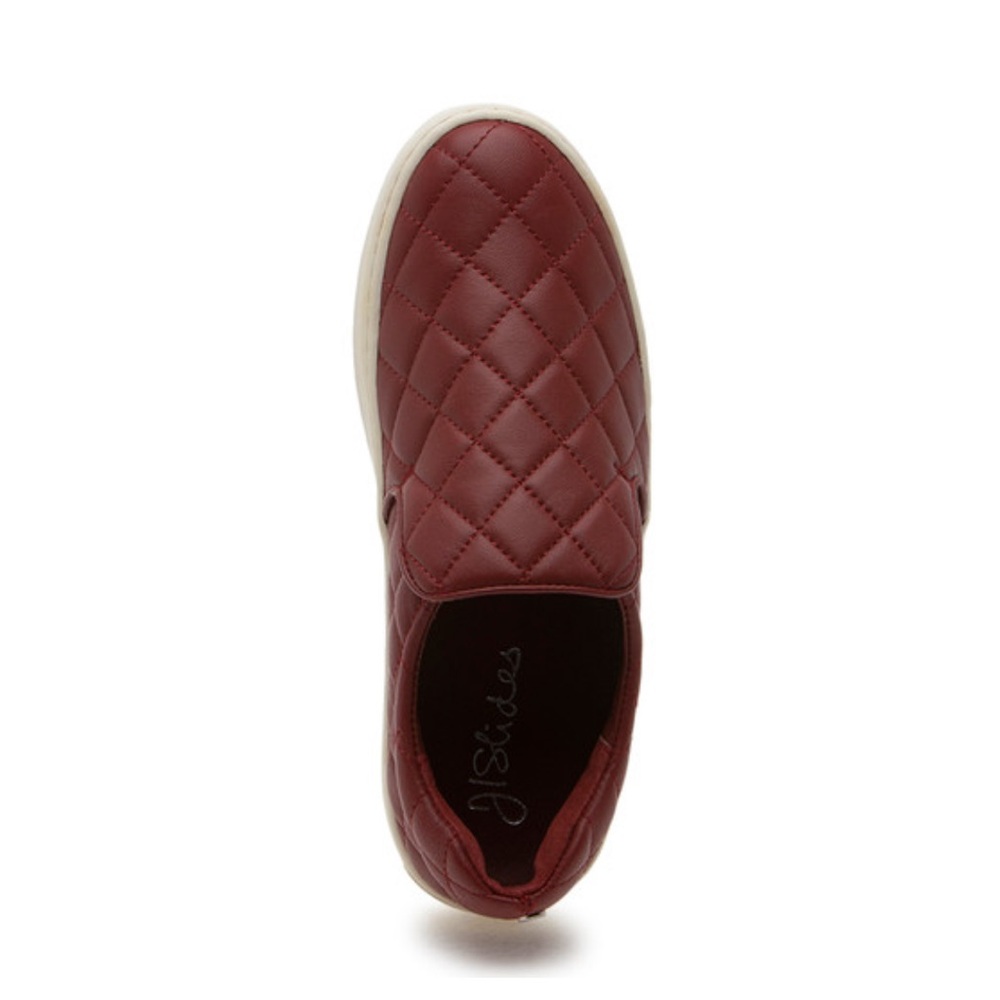 NWT J/SLIDES HARLEE Red Leather Slip-on Sneaker - Picture 5 of 14